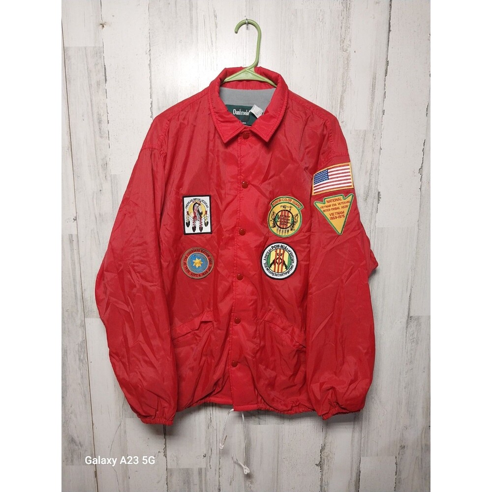 Vintage Jacket With Vietnam Veteran And American Indian Patches